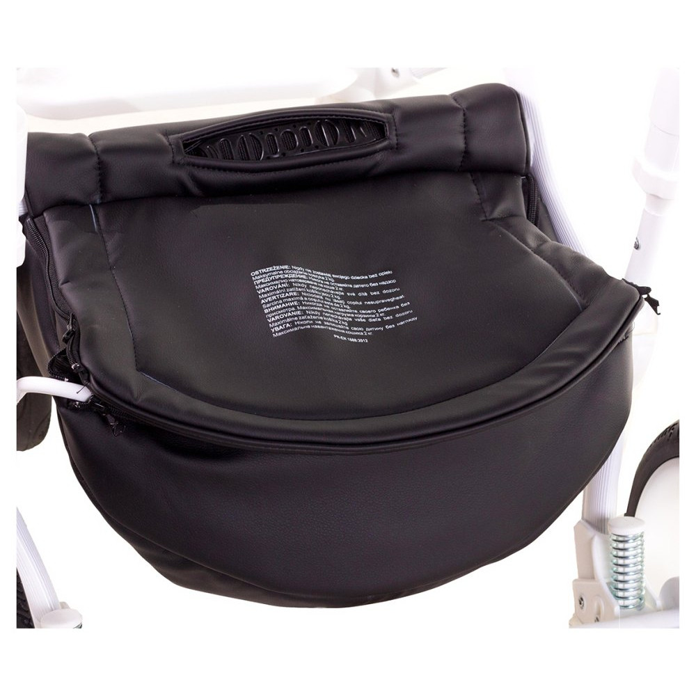Коляска 2 в 1 Adamex Monte Carbon Deluxe 39SC-B эко кожа 100% (Адамекс Монте 39SC-B)
