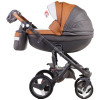 Коляска 2 в 1 Adamex Monte Carbon Deluxe D101 еко шкіра 100% (Адамекс Монте Д101)