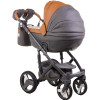 Коляска 2 в 1 Adamex Monte Carbon Deluxe D101 еко шкіра 100% (Адамекс Монте Д101)