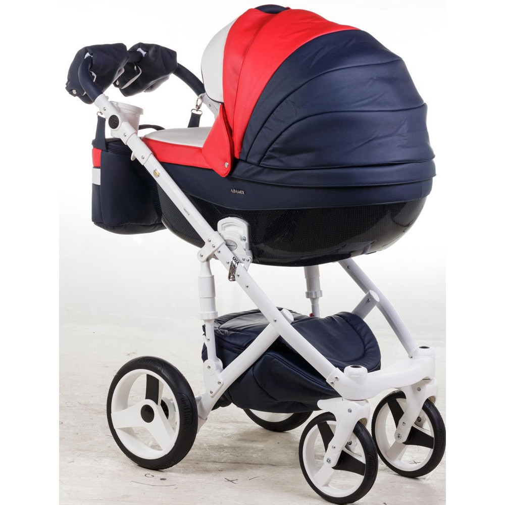 Коляска 2 в 1 Adamex Monte Carbon Deluxe D102 еко шкіра 100% (Адамекс Монте Д102)