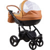 Коляска 2 в 1 Adamex Monte Carbon Deluxe D104 еко шкіра 100% (Адамекс Монте Д104)