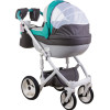 Коляска 2 в 1 Adamex Monte Carbon Deluxe D105 еко шкіра 100% (Адамекс Монте Д105)
