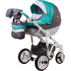 Коляска 2 в 1 Adamex Monte Carbon Deluxe D105 еко шкіра 100% (Адамекс Монте Д105)