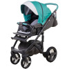 Коляска 2 в 1 Adamex Monte Carbon Deluxe D106 еко шкіра 100% (Адамекс Монте Д106)
