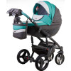 Коляска 2 в 1 Adamex Monte Carbon Deluxe D106 еко шкіра 100% (Адамекс Монте Д106)