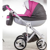 Коляска 2 в 1 Adamex Monte Carbon Deluxe D107 еко шкіра 100% (Адамекс Монте Д107)