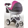 Коляска 2 в 1 Adamex Monte Carbon Deluxe D107 еко шкіра 100% (Адамекс Монте Д107)