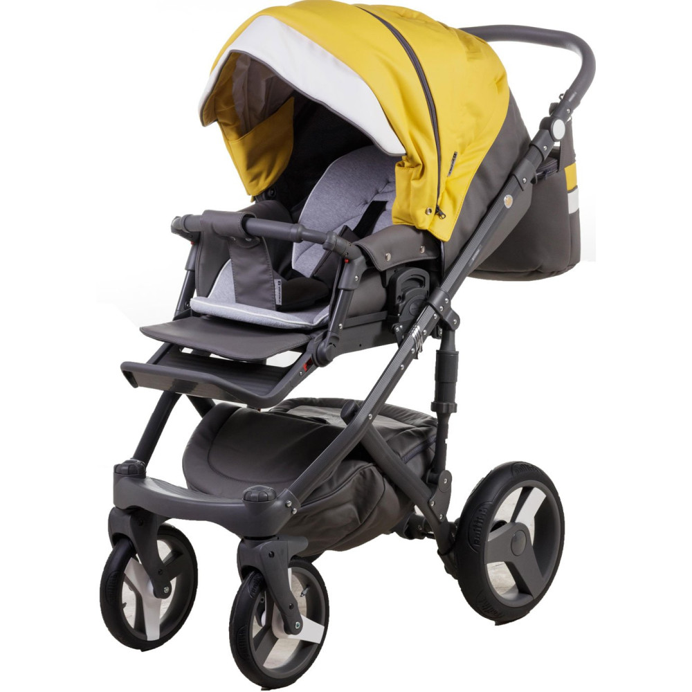 Коляска 2 в 1 Adamex Monte Carbon Deluxe D108 эко кожа 100% (Адамекс Монте Д108)