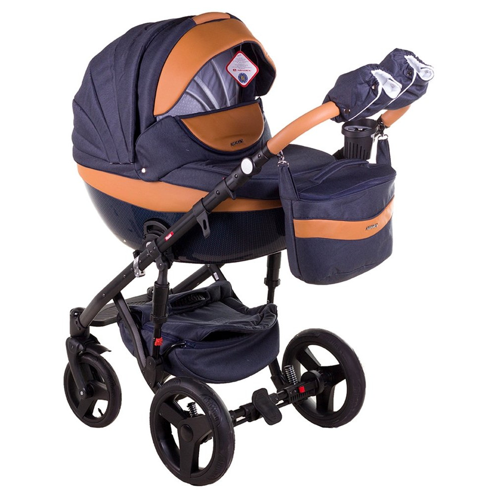 Коляска 2 в 1 Adamex Monte Carbon Deluxe D4 (Адамекс Монте Д4)