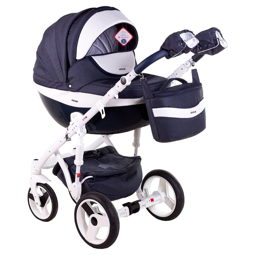 Коляска 2 в 1 Adamex Monte Carbon Deluxe D7 (Адамекс Монте Д7)