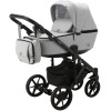 Коляска 2 в 1 Adamex Olivia PS-11 (серая ткань - серая кожа в перфорацию)