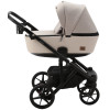 Коляска 2 в 1 Adamex Olivia PS-16 (бежевая ткань - бежевая кожа в перфорацию)