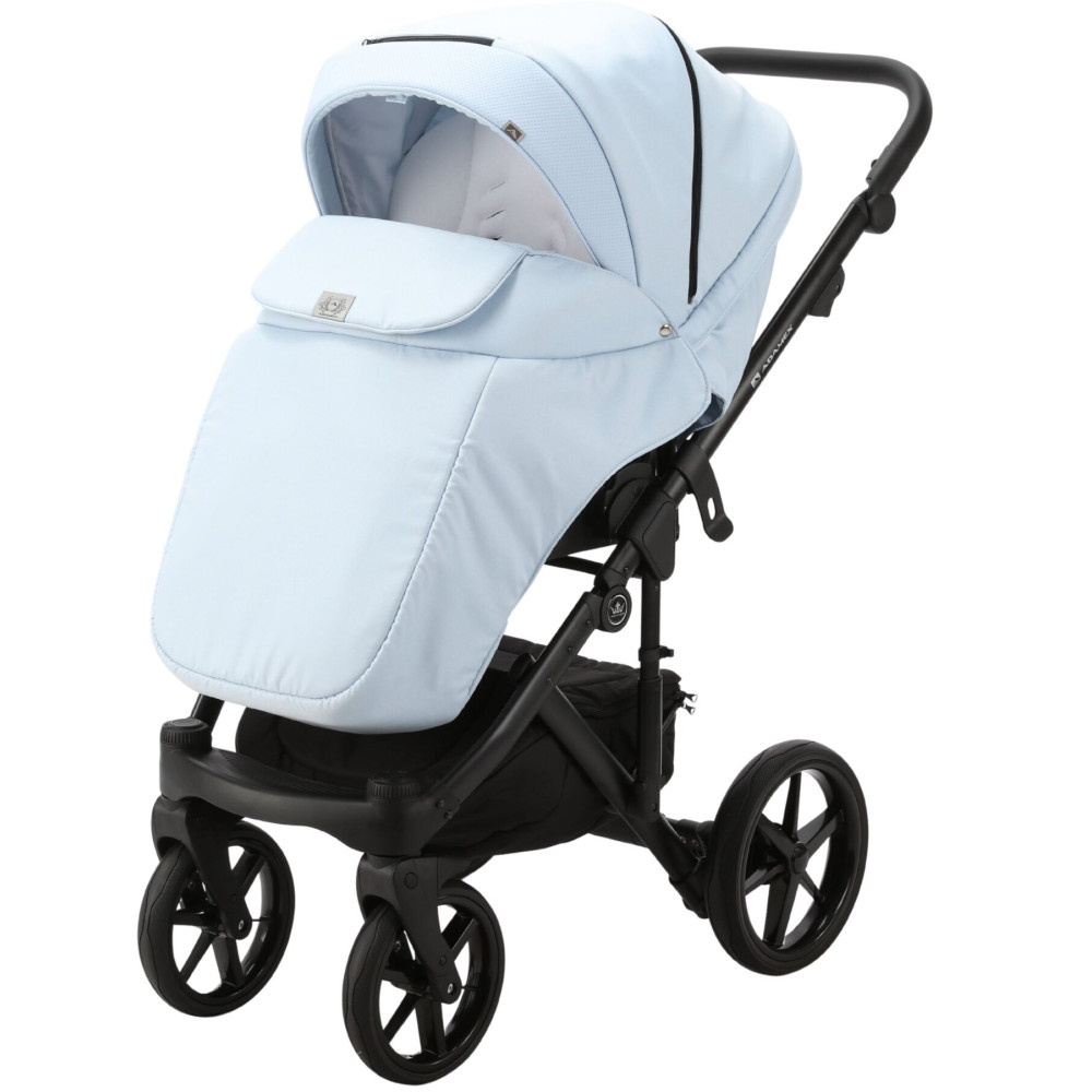 Коляска 2 в 1 Adamex Olivia PS-24 (голубая ткань - голубая кожа в перфорацию) Коляска 2 в 1 Adamex Olivia PS-24 (голубая ткань - голубая кожа в перфорацию)