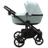 Коляска 2 в 1 Adamex Olivia PS-25 (салатова тканина – зелена шкіра в перфорацію)