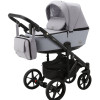 Коляска 2 в 1 Adamex Olivia PS-32 (серая ткань - серая кожа в перфорацию)