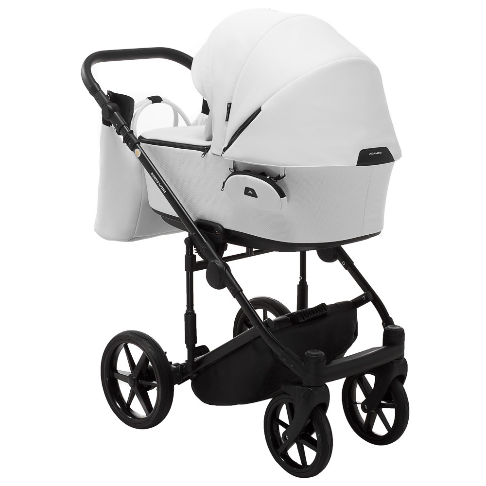Коляска 2 в 1 Adamex Porto Light SA-1 ECO шкіра 100% білий