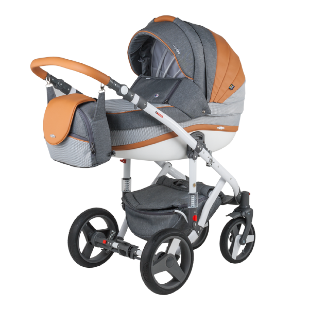 Коляска 2 в 1 Adamex Vicco Carmel & Grey A-21