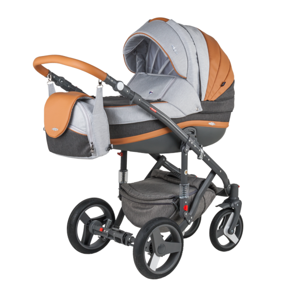 Коляска 2 в 1 Adamex Vicco Carmel & Grey A-23