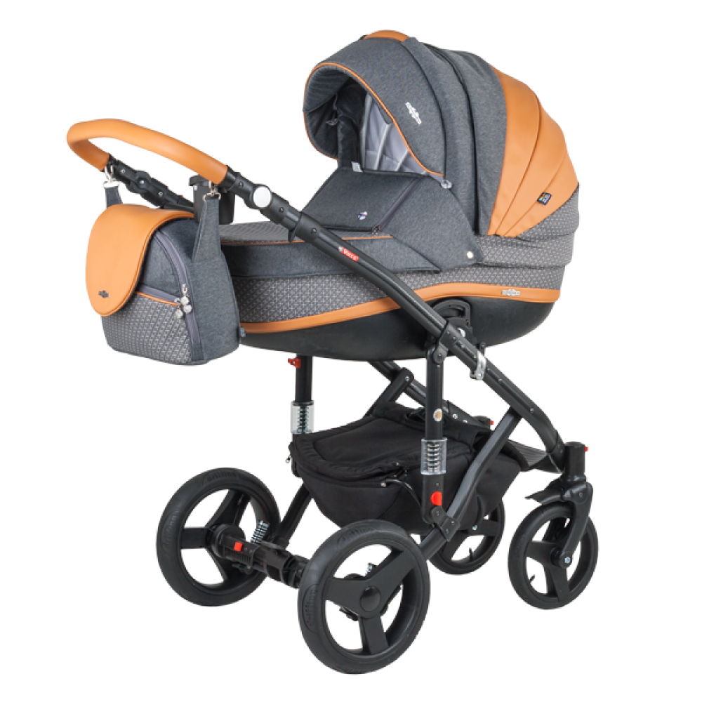 Коляска 2 в 1 Adamex Vicco Carmel & Grey A-22