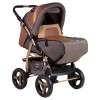 Коляска-трансформер Adamex Young Шоколад, карамель (Адамекс Янг шкіра)