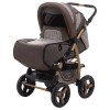 Коляска-трансформер Adamex Young шоколад (шкіра) - коричневий (плетіння)