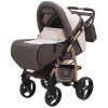 Коляска-трансформер Adamex Young Drifting шоколад - бежевий - бежевий (візерунок)