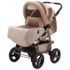 Коляска-трансформер Adamex Young капучино (шкіра) - карамель (шкіра) - бежевий