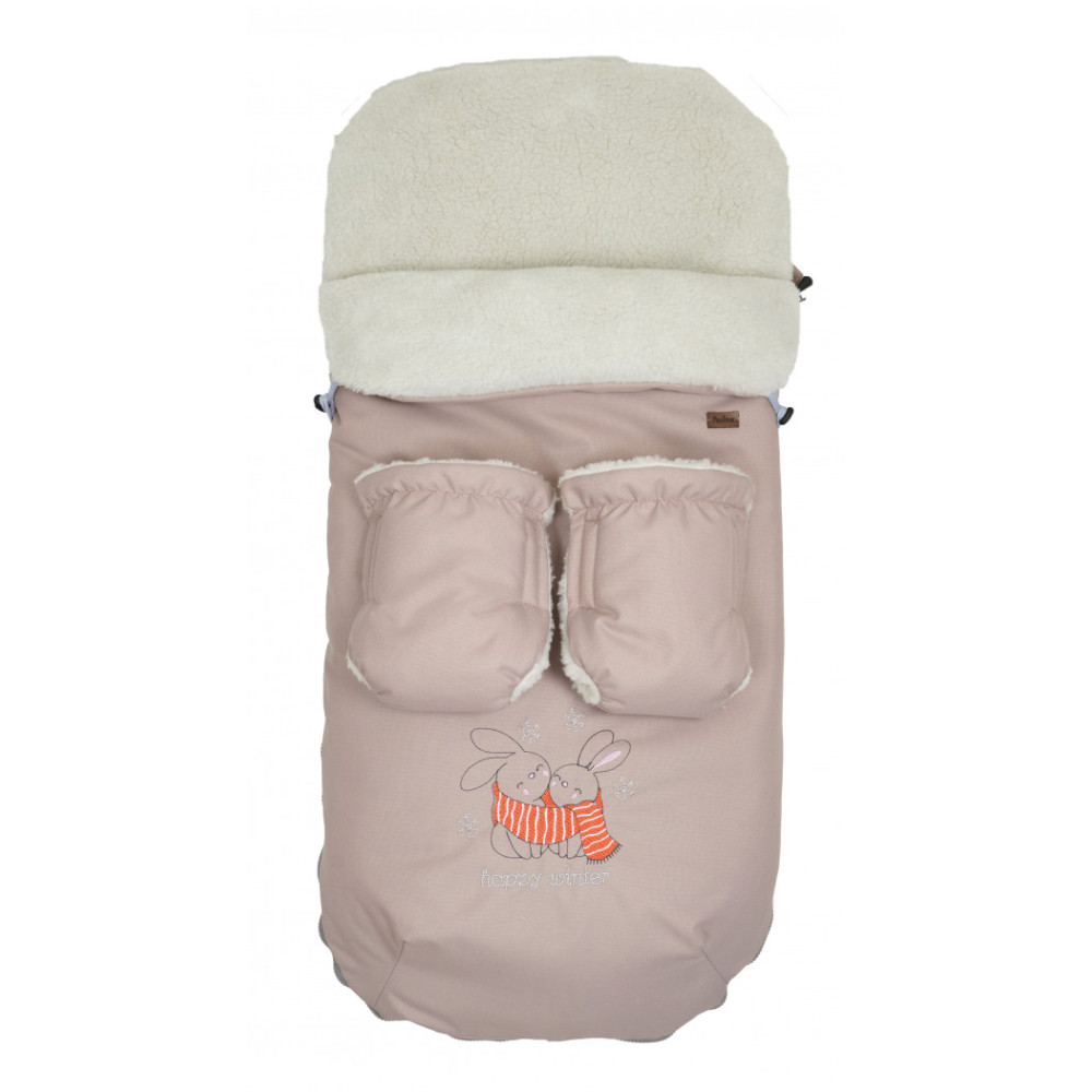 Зимний конверт с рукавицами Twins Silver beige (9012-SNA-02)