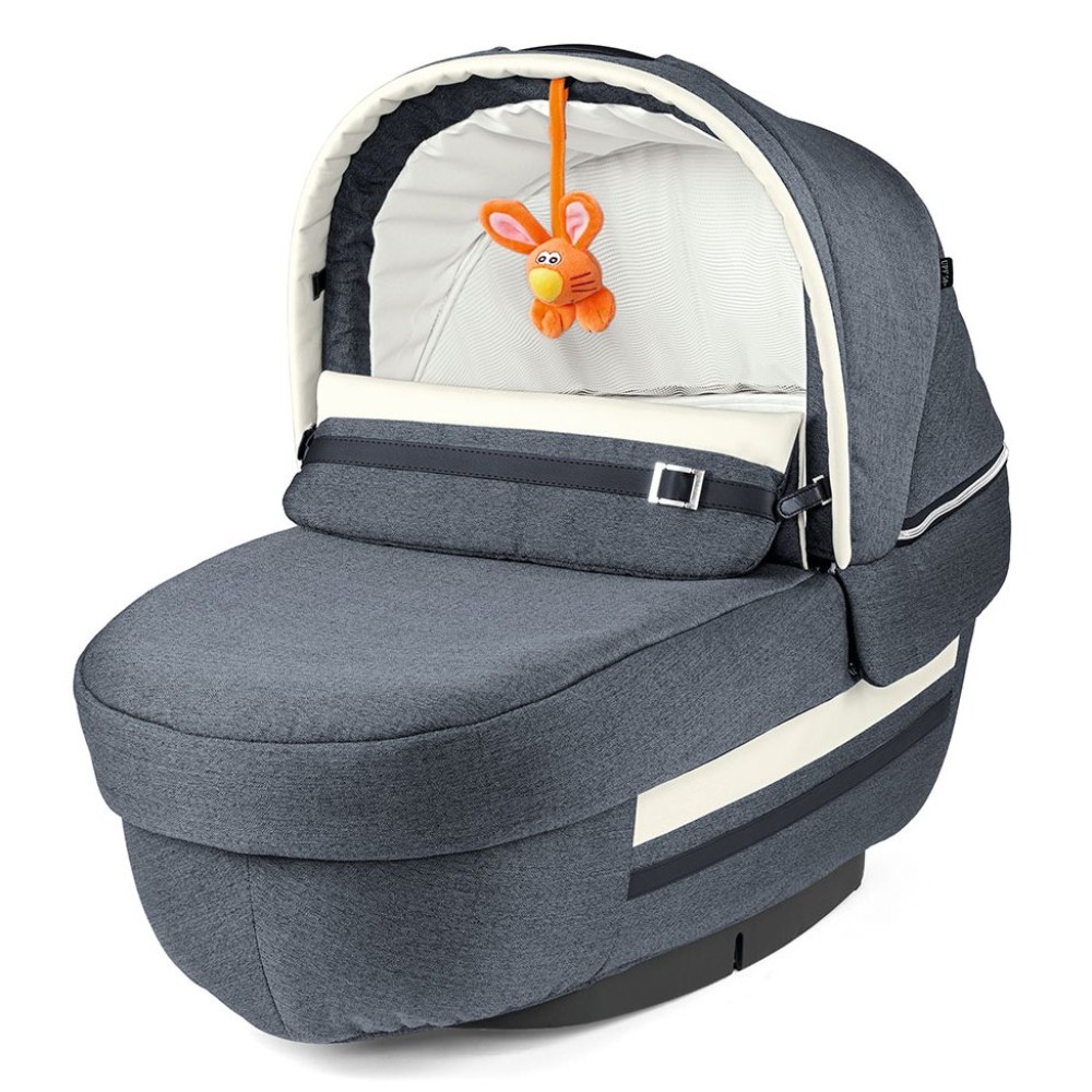 Peg Perego Culla Elite - люлька для дитячої коляски Peg Perego Book, люлька для використання в автомобілі • Luxe Mirage (сіро-синя)