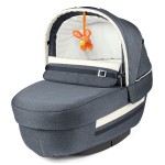 Peg Perego Culla Elite - люлька для дитячої коляски Peg Perego Book, люлька для використання в автомобілі • Luxe Mirage (сіро-синя)