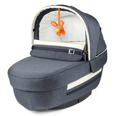 Peg Perego Culla Elite - люлька для детской коляски Peg Perego Book, люлька для использования в автомобиле • Luxe Mirage (серо-синяя)
