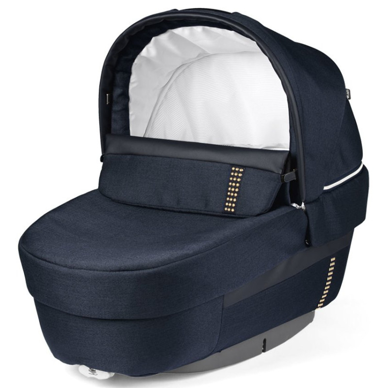 Peg Perego Culla Elite - люлька для детской коляски Peg Perego Book, люлька для использования в автомобиле • Rock Navy (синяя с золотом)