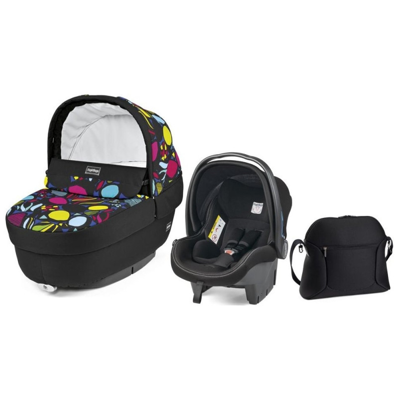 Peg Perego Elite Luxe - модульный набор для детской коляски Peg Perego (люлька Navetta Elite, автокресло Primo Viaggio SL, сумка для мамы Borsa) • Manri