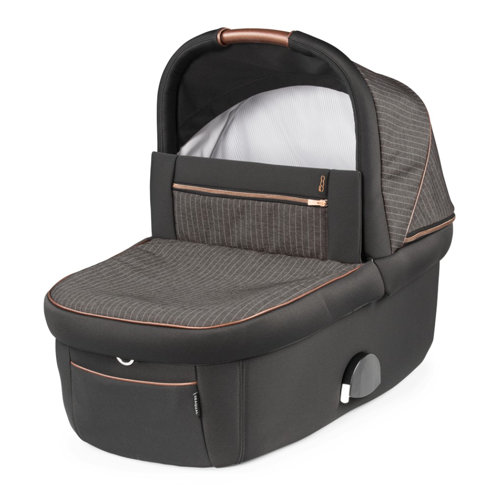 Peg Perego Culla Grande - люлька для дитячої коляски Peg Perego, простора люлька для новонароджених • 500 (коричнева з лінією)