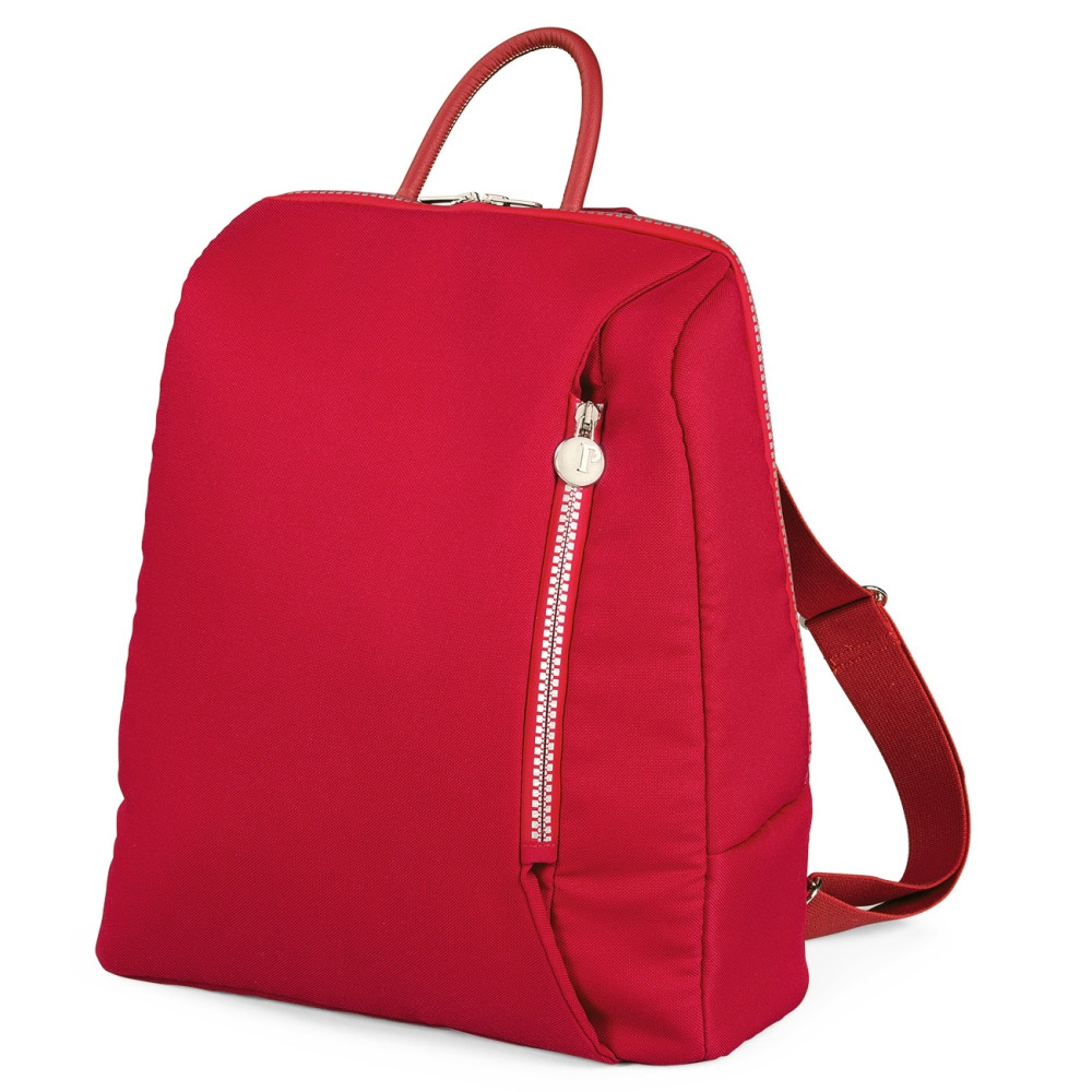 Peg Perego Backpack - рюкзак для детской коляски Peg Perego, практичный, стильный, рюкзак для мамы и малыша с ковриком для пеленания • Red Shine