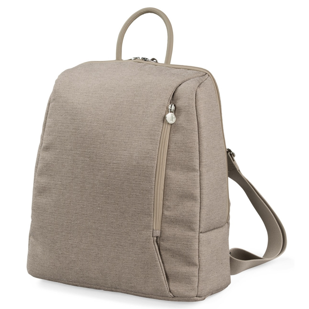 Peg Perego Backpack - рюкзак для детской коляски Peg Perego, практичный, стильный, рюкзак для мамы и малыша с ковриком для пеленания • Sand