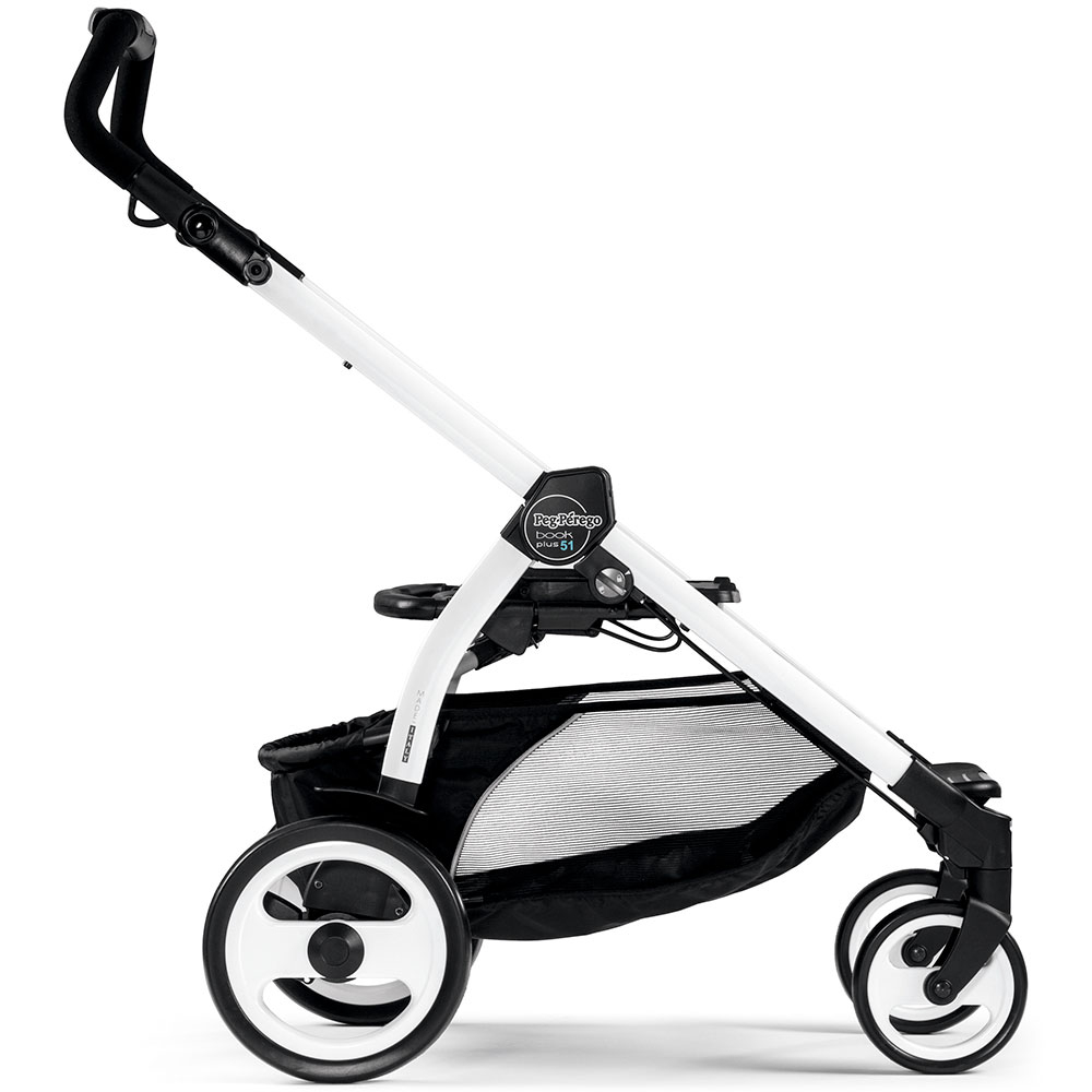Шасси Peg Perego для коляски Book Plus 51 (бело-черная) Шасси Peg Perego для коляски Book Plus 51 (бело-черная)