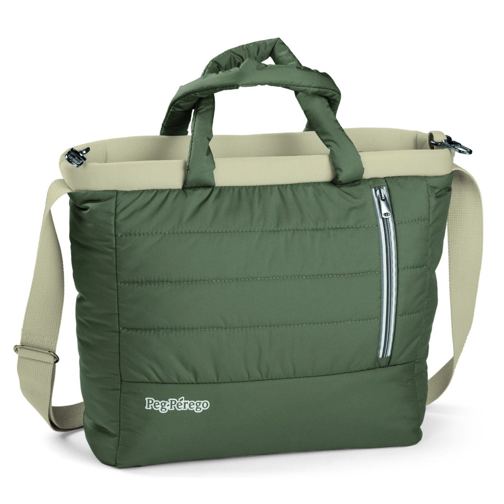 Peg Perego Borsa Breeze - стильна та функціональна сумка для дитячої коляски Peg Perego, сумка для мами та малюка • Khaki