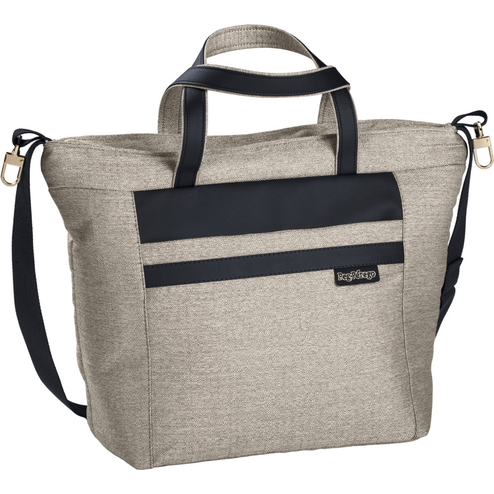 Peg Perego Borsa Luxe - стильна та функціональна сумка для дитячої коляски Peg Perego, сумка для мами та малюка • Ecru