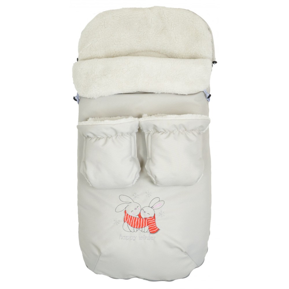 Зимний конверт с рукавицами Twins Silver grey (9012-SNA-10) 