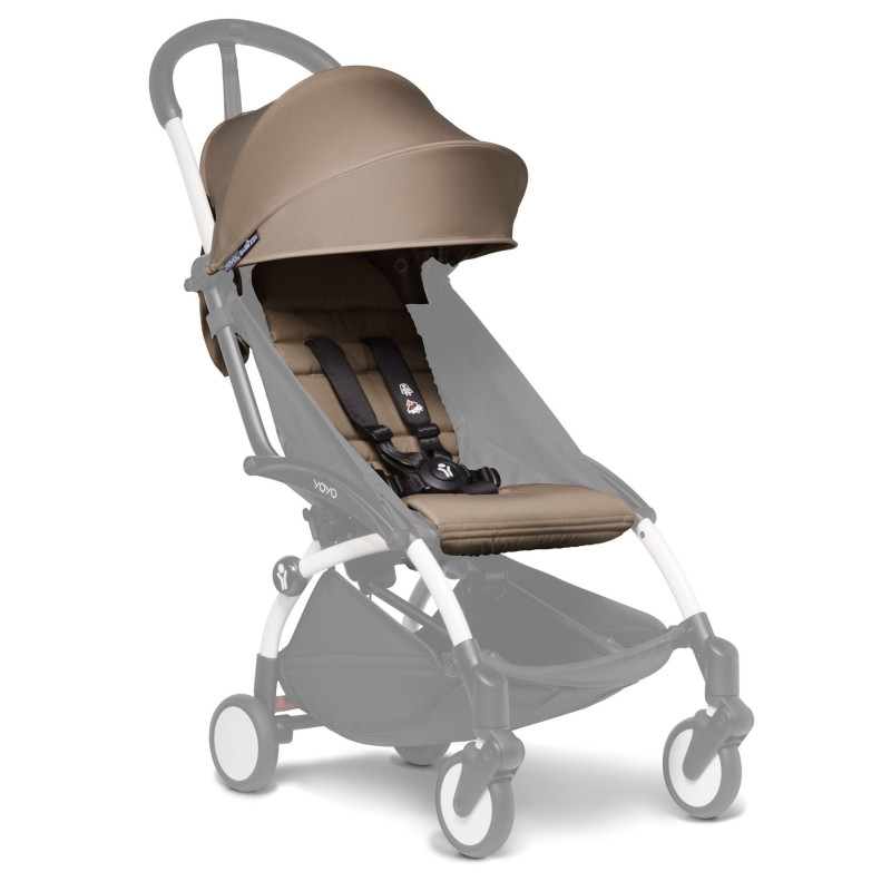 Stokke YOYO 6+ - комплект текстиля (капюшон, дополнительная мягкая вкладка) • Taupe