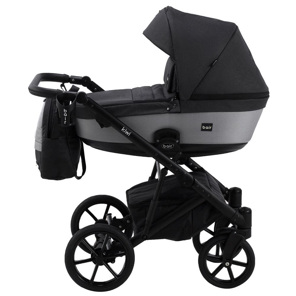 Коляска 2 в 1 Bair Kiwi Soft BKS-00/22 черный - светло-серый Коляска 2 в 1 Bair Kiwi Soft BKS-00/22 черный - светло-серый
