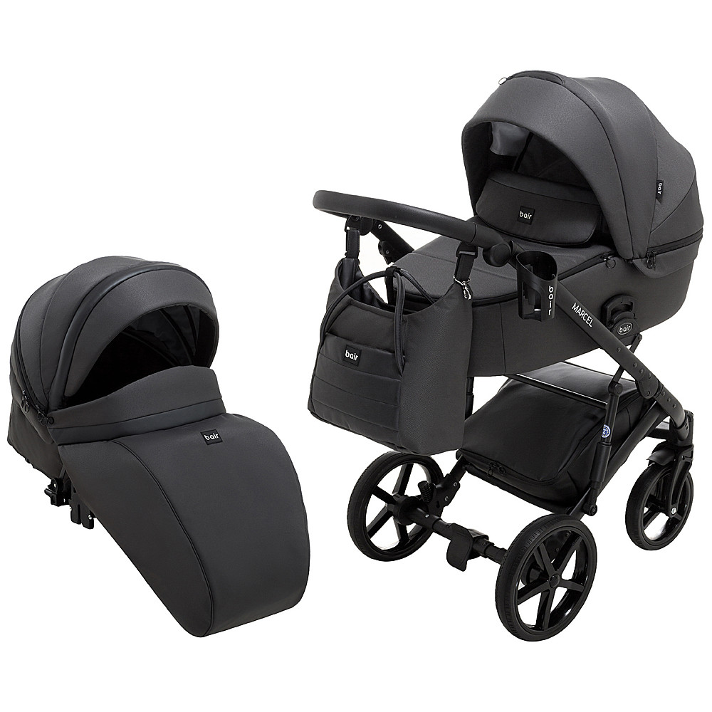 Коляска 2 в 1 Bair Marcel Soft BM-219 графит