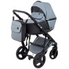 Коляска 2 в 1 Bair Mirello Plus кожа 100% MP-32 серый перламутр - черный