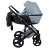 Коляска 2 в 1 Bair Mirello Plus кожа 100% MP-32 серый перламутр - черный