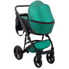 Коляска 2 в 1 Bair Mirello Plus кожа 100% MP-35 зелный перламутр - черный