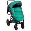 Коляска 2 в 1 Bair Mirello Plus кожа 100% MP-35 зелный перламутр - черный