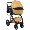 Коляска 2 в 1 Bair Mirello Plus кожа 100% MP-38 золото перламутр - черный