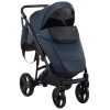 Коляска 2 в 1 Bair Mirello кожа 100% М-27/30 темно-синий - черный