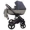 Коляска 2 в 1 Bair Mirello кожа 100% М-33/32 графит - серый
